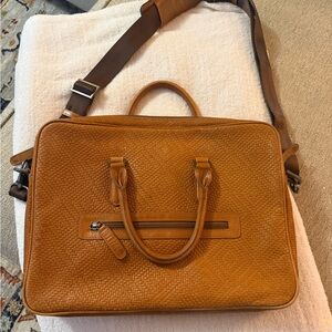 Jos A Bank Leather Laptop Bag